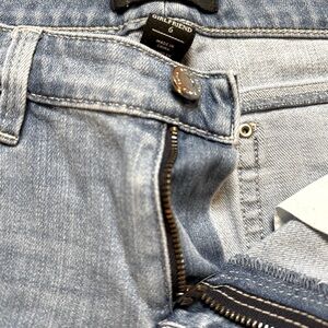 White House Black Market Girlfriend Diamond Distressed Denim Jeans Size 6